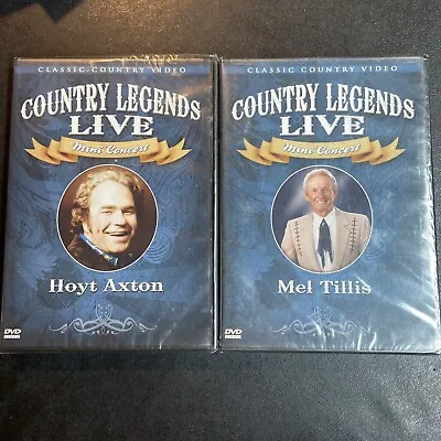 BRAND NEW (2) DVD Lot Country Legends Live Mini Concert Hoyt Axton & Mel Tillis • $4.99