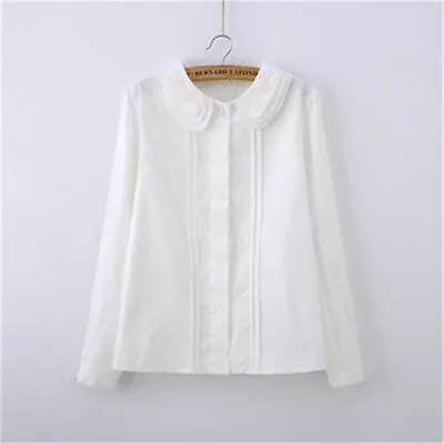 $19.54 • Buy Cute Lolita French Toast Blouse 3Layers Peter Pan Collar White Shirt Long Sleeve