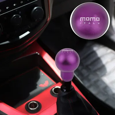 Universal MOMO Aluminum Purple Round Ball Manual Gear Shift Knob Shifter • $13