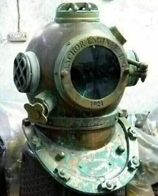 Antique Diving Divers Helmet Mark V Vintage Navy Us Sea Deep Scuba Helmet Rare • $238.07
