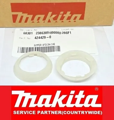 2x Genuine Makita BTD134 BTD146 DTD146 Impact Driver Front Rubber Bumper Cover • £6.86