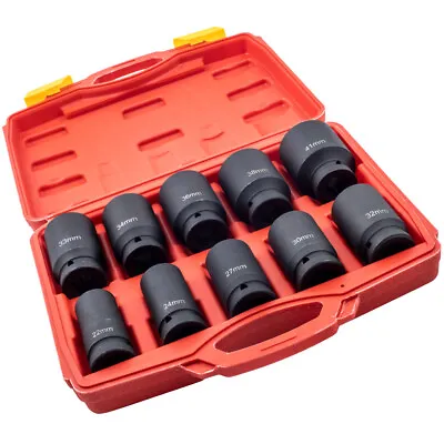 10Pcs 3/4  Drive Deep Impact Socket Set Metric Garage Workshop Air Tools 22-41mm • $71