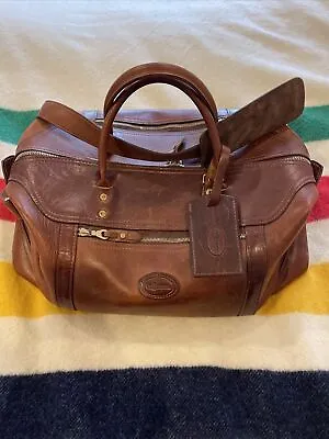 JW Hulme Leather Weekender Bag Brown Old Version Made In USA • $285
