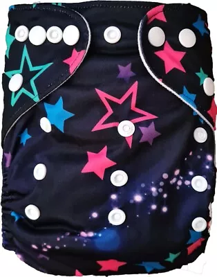 Reusable Baby Cloth Nappy Diaper Shell Adjustable MCN My Little Ripple - Stars • $7.99