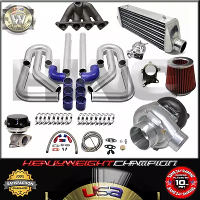 TOP MOUNT Turbo Kit T3/T4 For 88-00 Civic DelSol CRX SOHC FMIC WG BOV Manifold • $723.50