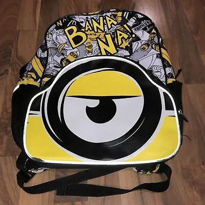 Despicable Me Disney Backpack MINIONS The Rise Of Gru Black Banana 16 In - Used • $22.98