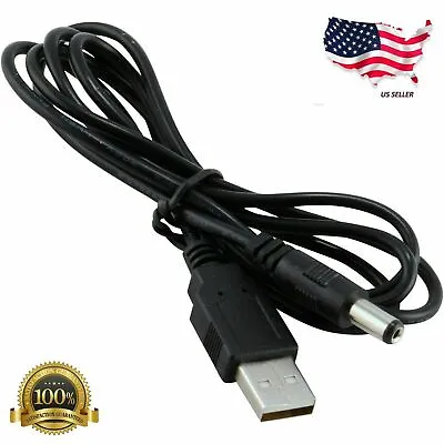 USB To 5.5mm X 2.1mm Barrel Connector 5V DC Power Cable Jack Male 120cm / 4ft • $3.24