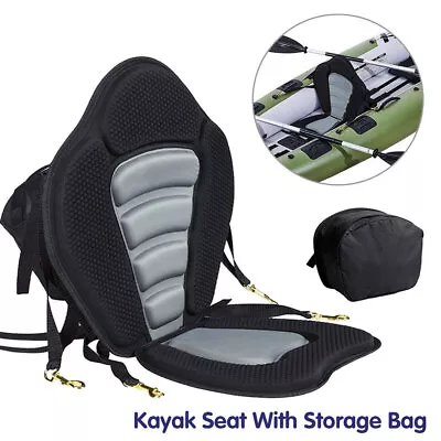 Kayak Seat Paddle Cushion Board Back Rest Rest Back Support Cushion Safety W/Bag • £23.99