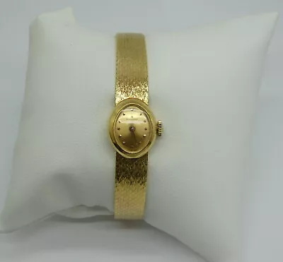 Vintage Ladies Bucherer Watch Solid 18k Yellow Gold  17 Jewel Movement • $1895