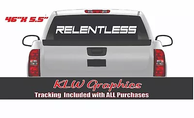 Relentless Decal Sticker Hated Car VW DUB Euro Diesel Truck 7.3 6.6 3.0 4x4 JDM • $13.27