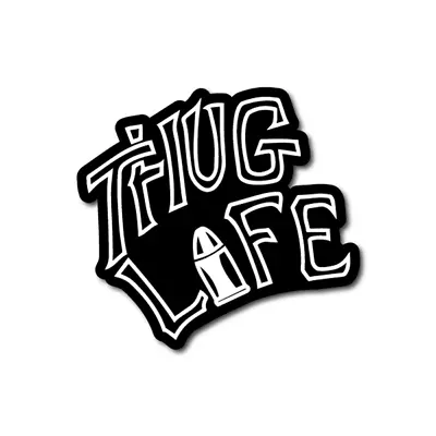 Thug Life Sticker / Decal - Tupac Shakur Tattoo 2Pac Music Car Laptop CD Ute Rap • $10.50