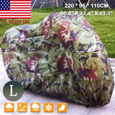 Motorcycle Cover  Outdoor  Dust UV Scooter Protector L Camo • $23.80