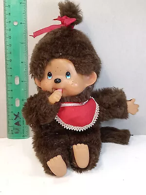 Vintage Sekiguchi Monchhichi Monkey Girl 1974 Plush Doll  Stuffed Toy • $12.50