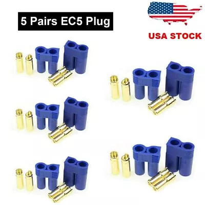 5 Pairs EC5 Device Connector Male Female Plug For RC Car Plane Battery Lipo ESC • $7.50