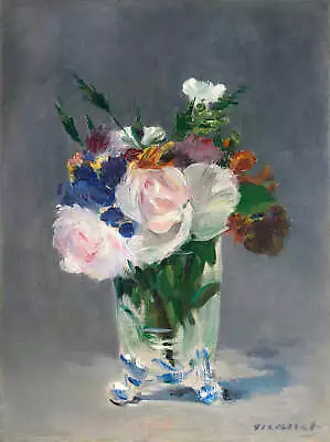 Flowers In A Crystal Vase By Edouard Manet Art Print • $11.95