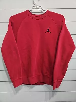 Vtg Nike Air Michael Jordan Jumpman Basketball Red Crewneck Sweatshirt Mens M • $48.95