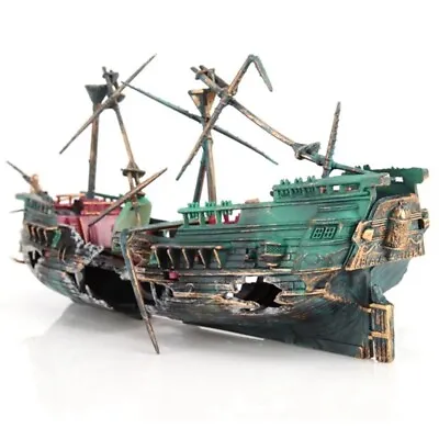 $13.94 • Buy  Aquarium Shipwreck Decor Boat Plastic Set Resin Ship Fish Tank Ornaments For S