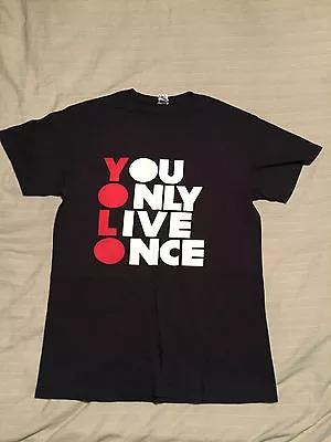 Mens T Shirt YOLO Size Medium Good Condition Plenty Of Life In It. • £4.99