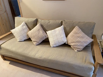 £550 • Buy 3 Seater Futon Sofa Bed Oak 