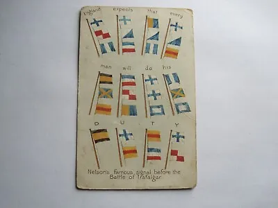 £4.50 • Buy Nelson Battle Of Trafalgar Flags Colman Advertising Postcard