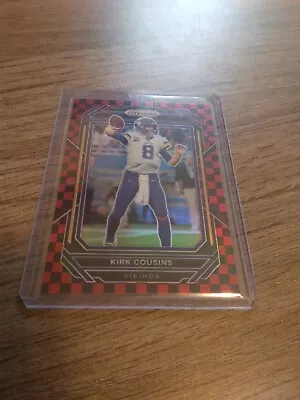 Kirk Cousins Red Black Checkerboard Prizm Card Vikings • $4.99