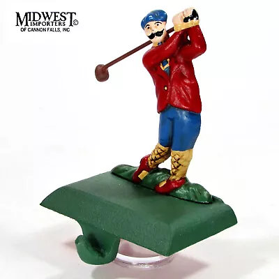 Midwest Of Cannon Falls NOSTALGIC GOLFER 5  Cast Iron Stocking Hanger MIB • $49.95