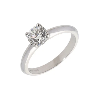 $5402.28 • Buy New 18ct White Gold Certificated 0.94ct Diamond Solitaire Ring Size: L½ 18ct ...