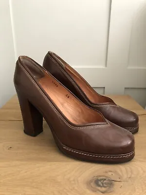£50 • Buy Vintage 1970s Womens High Heel Shoes Spanish Leather Harold Ian Liverpool 5.5