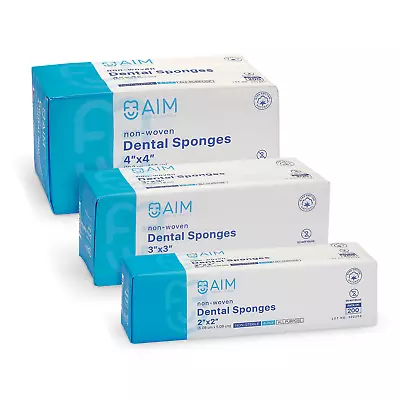 200/Pack Dental 4-Ply Non-Woven Sponges Disposable First Aid Gauze Pads • $5.90