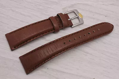 Vintage C.1990's Seiko 20mm Brown Leather Wrist Watch Strap Kinetic Tang Buckle • $24.99