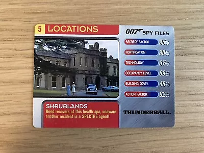 007 Spy Files Cards 2002 Locations #5 Shrublands • £0.99