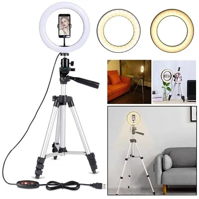 8IN LED SMD Ring Light Kit With Desktop Ring Light With Stand And Phone Holder • $44.88
