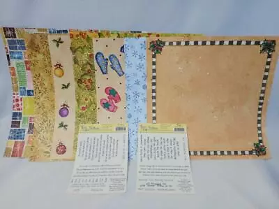 Christmas Scrapbooking LOT*6 Paper Pages*2 Tiny Tales Vellum Sticker Sheets • $5.57