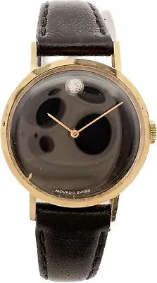 Vintage Movado Museum W Diamond 12 Ladies Mechanical Wristwatch Swiss 14k Gold • $480