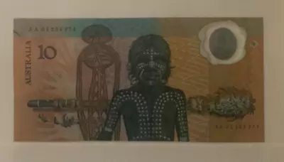 Australian Banknotes: 1988 $10 Commemorative Unc Note In Folder Prefix Aa 02  . • $50