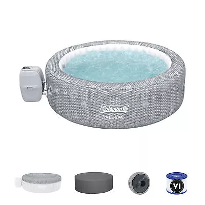 Coleman SaluSpa Sicily AirJet Inflatable Hot Tub With 180 Soothing Jets Gray • $622.18