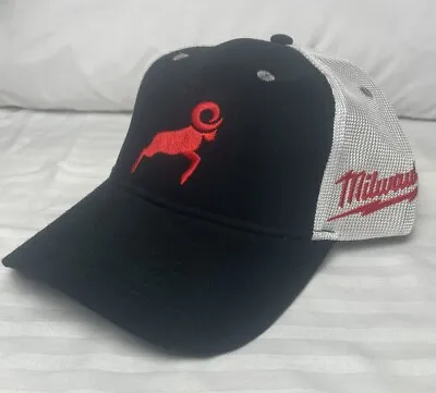 Milwaukee Tools RamTool Trucker Hat Cap Snap Back Work Breathable Clean Black • $14.95