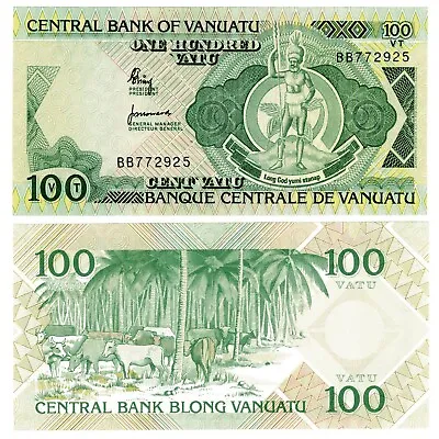 VANUATU P-1 100 Vatu 1982 UNC • $10