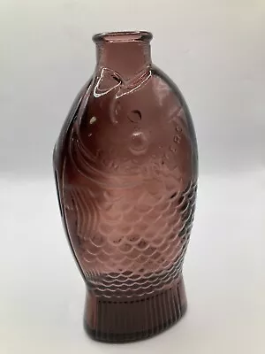 Vtg 7.5  Wheaton Purple Glass Fish Shaped Bottle Doctor Fisch's Bitters NJ • $12.50