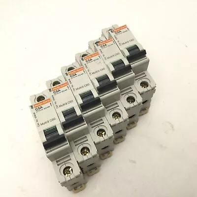 Lot Of 6 Merlin Gerin Multi9 C60 C5A Circuit Breaker 277VAC Single-Pole  • $45