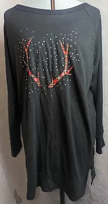 Victorias Secret ANTLER SPARKLES Night Gown Sleep Shirt Pajama Size L • $7.64