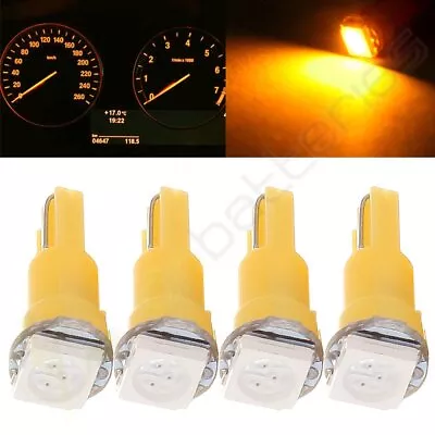 4x Amber/Yellow 5050 LED T5 74 Car Cluster Dash Indicator Light Bulbs For Toyota • $7.29