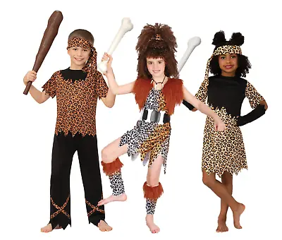 £16.55 • Buy Cave Girl Cave Boy Fancy Dress World Book Day Pre-Historic Costumes