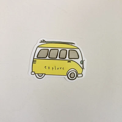 $2.75 • Buy Explore Surfboard Volkswagen VW Van Bus Vinyl Sticker Decal