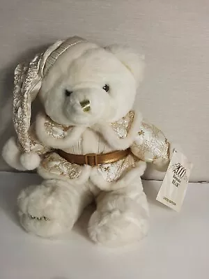 VTG 2000 Dan Dee Keepsake Holiday Teddy Bear White 18” Gold Snowflake Plush Boy • $58.11