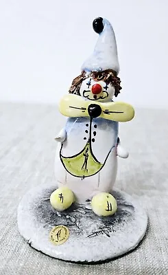 Vintage Zampiva Pastel Ceramic Italy Clown Figurine With Spagetti Hair • £3.99