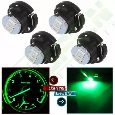 4PCS Green 3SMD LED Neo Wedge T5/T4.7 Car A/C Heater Climate Control Lights Lamp • $8.89