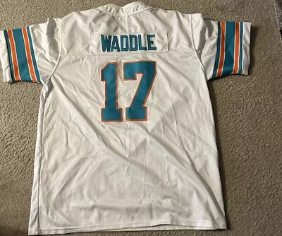 Jaylen Waddle Jersey Miami Dolphins White Large Stitched #17  • $25