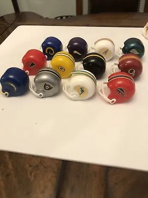 Lot Of 12-Tiny  Football Helmets Vending Gumball Machine NFL Vintage • $8