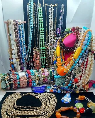 Vintage - Now  COSTUME JEWELRY LOT Signed & Unsigned - Chunky Statement Pieces • $179.99